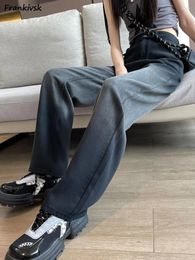 Women's Jeans Simple Women Stylish Wide Leg Office Lady Autumn Baggy Japanese Style Comfortable Trousers Temperament Youthful Chic