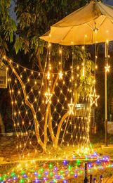 Strings LED Net String Lights Connectable Mesh Fairy Lamps 8 Modes Waterproof Hanging Decorative Lighting Christmas Decorations2496344