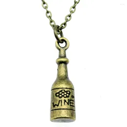Pendant Necklaces 1pcs 3D Wine Bottle Male Necklace Phone Jewelry Materials Handmade Chain Length 43 5cm
