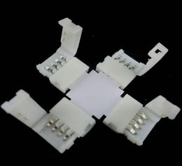 10sets x 5050 RGB 4PIN to 4 PIN Connector shape with Clip 10mm RGB LED Strip Solderless4840555