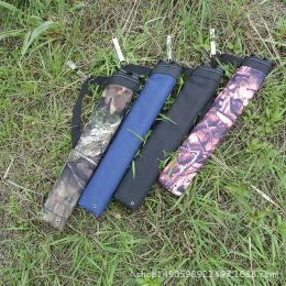 Packs Portable 2 Tube Archery Arrow Bag Quiver Clip Hip Waist Holder Bag Bow Hunting Clasp Hunting Quiver Camouflage Arrow Organiser