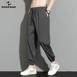 Men's Pants Large Size Casual For Boys 2024 Spring And Summer Loose Ankle-tie Nine-point Versatile Harem Sports