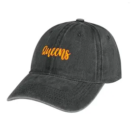 Berets Tailgate Queens Cursive Cowboy Hat Rugby Trucker Cap Golf Wear Men Women's