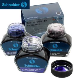 Pens German Schneider Fountain Pen Bottle Ink Noncarbon Never Block Pen Ink 33ml Stationery Accessories Calligraphy Ink