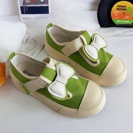 Casual Shoes French Mary Jane Women's Summer Ugly Cute Retro Large Head Small White Canvas Thick Sole Single