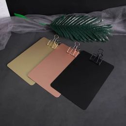 Metal Clipboard Writing Pad File Folders Document Holder School Office Stationery Supply 3 Colors 240416