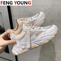 Fitness Shoes 2024 Summer Sneakers Ulzzang Fashion Green Lace Up Casual Woman Tennis Women Platform Chunky Female Comfortable Trainers