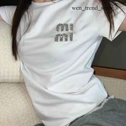 Mui Mui Shirt Womens Clothes T Shirt Designer Women Sexy Halter Tops Party Crop Top Embroidered Tank Top Spring Summer Backless Shirt Mui Mui Top 121