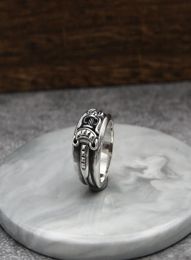 High quality 925 sterling silver band rings sword design American European antique vintage punk hiphop luxury Jewellery accessories2266929