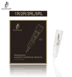 Biomaser Professional Permanent Makeup Cartridge Needles 1R2R3RL5RL Disposable Sterilized Tattoo Pen Machine Needles Tips3496644