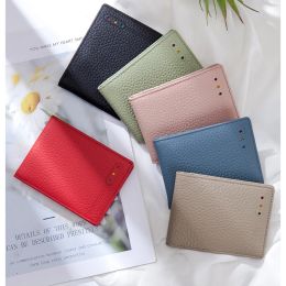 Holders New Top Layer Cowhide Document Bag UltraThin Card Bag RFID Creative Driver's Licence Driving Licence Leather Case 2in1