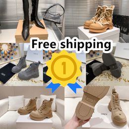 2024 Designer Boots popular Trendy Women Booties Ankle Boot Luxury Soles Womens Party Thick Heel size 35-40 Chunky hiking SMFK GAI