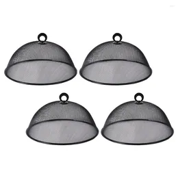 Dinnerware Sets 4 Pcs Tents Stainless Steel Cover Dust Covers Mosquito Mesh Dome For Indoor Dining Table Reusable