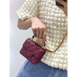 designer beach toiletry bag chenel Mini Briefcase Sheepskin Lingge Chain Square Bag Single Shoulder Crossbody Handheld Zero Wallet Mouth Red Envelope