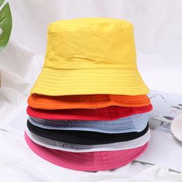 Summer Foldable Bucket Hat Unisex Outdoor Sunscreen Cotton Fishing Hunting Cap Men Basin Chapeau Sun Prevent Hats for Women 240323