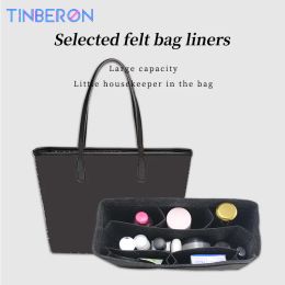 Cases TINBERON Felt Insert Bag Cosmetic Organiser Insert for Tote Bag High Capacity Portable Makeup Bag Inner Pouch Fit Luxury Handbag