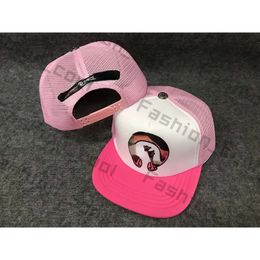 CH Casquette Designer Letters Embroidered Pink Trucker Cap Fashion Street Hip Hop Baseball Hat Casual Cap for Men Women 953