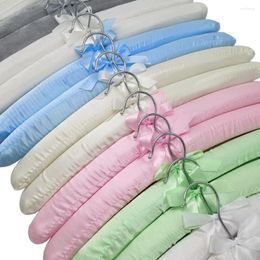 Hangers 5PCS Coat Satin Padded Clothes Silk Wrapped Display Hanger Sponge