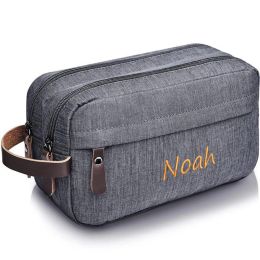 Cases Personalized Embroidery New Portable Men's Retro Toiletry Bag Oxford Cloth Portable Business Storage Bag Travel Organizer