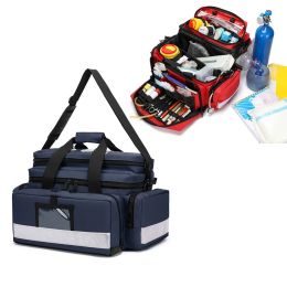 Bags First Aid Medical Bag Outdoor Emergency Rescue Large Capacity Bag Empty Waterproof Reflective Oxford Multipocket Travel Bags