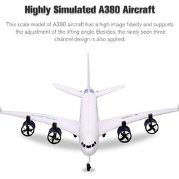 GoolRC A380 Remote Control Aircraft 2.4G 3CH Emote Control Aircraft for Beginners - EPP Foam Fixed Wing Aircraft Glider Model Toy Equipped with 3 Batteries