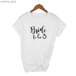 Women's T-Shirt Bride to be Letters Print Women tshirt Cotton Casual Funny t shirt Lady Yong Girl Top T Higher Quality Drop Ship 13 Colours Y240420