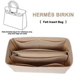 Cases EverToner Felt Cloth Insert Bag Organizer for HBirkin Bag 25 30 35 Handbag Organizer Women Travel Portable Cosmetic Inside Bags
