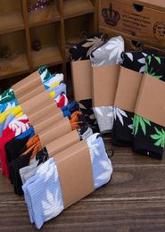 33 Stile High Crew Socken Skateboard HipHop Socken Blatt Maple Blätter Strümpfe Baumwolle Unisex Plantlife Socken E3779156015