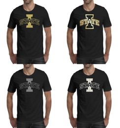 Mens printing Iowa State Cyclones football Heart logo black t shirt Design Awesome Band Shirts Urban Grey Gold Gay pride rainbow C3559550