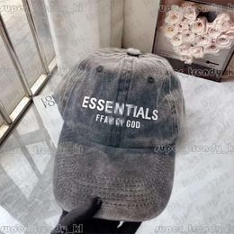 Luxury Baseball Cap ESS Peaked Cap Designer Hat Three-Dimensional Printing Solid Colour Canvas Cowboy Hat Trucker Fear God Hat Essentialsweatshirts 827