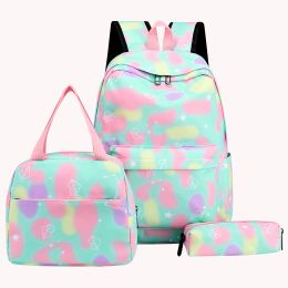 Bags 3pcs/set Teenage Backpack School Bag Adjustable Strap Fashion Travel Backpack Waterproof Back Rucksack for Kid Child Backpack