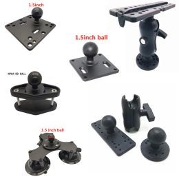 Finder Ball Mount with Fish Finder and Universal Mounting Plate Kayak Accessories /1.5 inch Ball Head Base /1.5 inch Double Socket Arm
