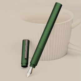 Pens Hongdian H3 Aluminium Alloy Metal Fountain Pen Beautiful Bamboo Clip Iridium EF 0.38mm Writing Ink Pen for Business Office