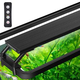 Aquariums Full Spectrum Planted Aquarium LED Lighting 2045cm 110V240V External Controller, With Extendable Brackets, Fish Tank Light