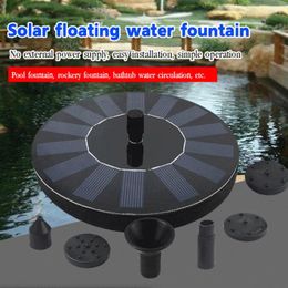 Garden Decorations 16cm Solar Fountain Water Pool Pond Waterfall Decoration Bird Bath Powered Col