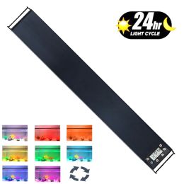 Aquariums 120cm Aquarium 24/7 Full Spectrum Lighting LED Light IP68 Waterproof Fish Tank Decoration Plant Growth Dimmer Lamp 100V240V