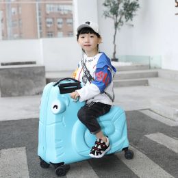 Luggage Fashion Children Rolling Luggage Spinner 20 inch Wheels Suitcase Kids Cabin Trolley Student Travel Bag Cute Baby Carry On Trunk