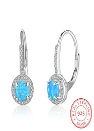 Good Quality Real 925 Sterling Silver Earrings Lab Opal Stones Womens Jewellery Gift antiallergic cheap whole3786699