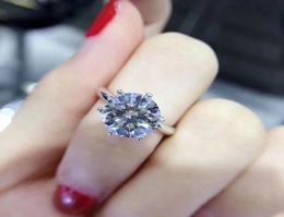 Luxury 2 Ct Brilliant CZ Diamond Rings Bridal Wedding Ring 100 925 Silver Filled Fine Jewellery Wife Gift R0171849266