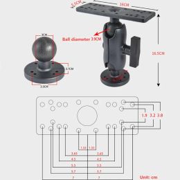 Finder W3JB Kayak Electronic Fish Finder Mount Fishfinder GPS Plate Rotating Boat GPS Suppor