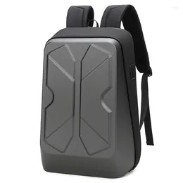 Backpack Hard-shell EVA Business Thin Students Large Waterproof Schoolbag 15.6 Inch Laptop Men's Backpacks With USB Charging