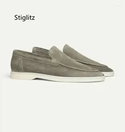 Dress Shoes Frosted Suede Loafers Flats Casual Comfortable Breathable Soft Men Slip On Boat Shoe Summer Party Male Social