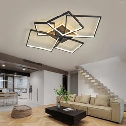 Chandeliers Smart Home Led Chandelier For Living Room Bedroom Study Black/Gold Dimmable Ceiling