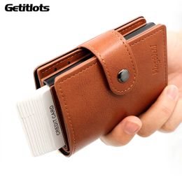 Holders New Credit Card Holder Men Women Automatic Popup Card Wallet Hasp PU Leather Business ID Cardholder Dropshippping Wholesale