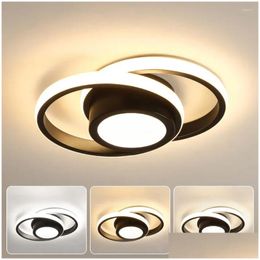 Ceiling Lights Led Lamp Modern Style 86-265V Tri-Color Light Iron Craft Bedroom Living Room Tricolour Illumination Drop Delivery Dhunc