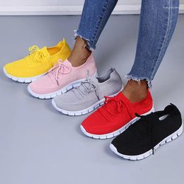 Casual Shoes Women's Heels Female Sneakers Summer Woman-shoes Ladies Trainers Large 2024 Mesh Roses Fabric Running Riband Lace-U