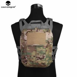 Packs Emersongear Tactical Pouch Zipon Panel for Plate Carrier Back Pack Shoulder Bag Avs Jpc 2.0 Cpc Vest Airsoft Hunting Nylon