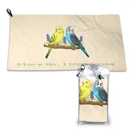 Towel Cute Budgies Quick Dry Gym Sports Bath Portable Parrots Bluebonnet Primrose Pet Birds Birb