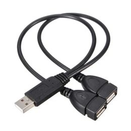 2024 USB 2.0 A 1 male to 2 Dual USB Female Data Hub Power Adapter Y Splitter USB Charging Power Cable Cord Extension Cable USB hub adapter