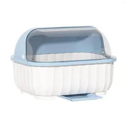 Storage Bottles Dish Drying Rack With Drip Tray Breathable Dustproof Drainer Hood For Family Kitchen El Restaurant Bar